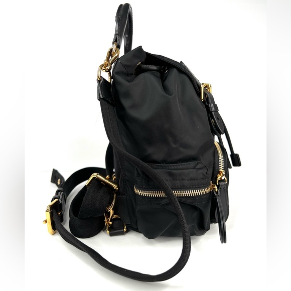 Burberry Crossbody Rucksack Black Nylon Logo Backpack - Picture 6 of 16